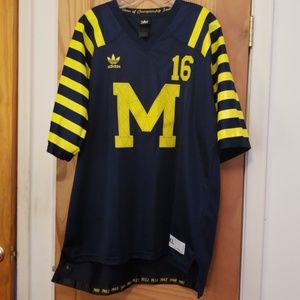 U of M Adidas Originals Throwback Jersey Sz. XL